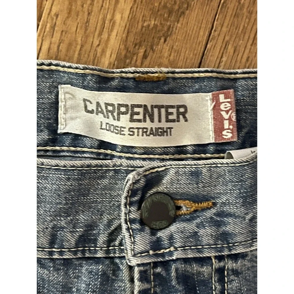 Levi's Carpenter Jeans Mens 36x30 Loose Straight Light Wash Denim Utility Y2K